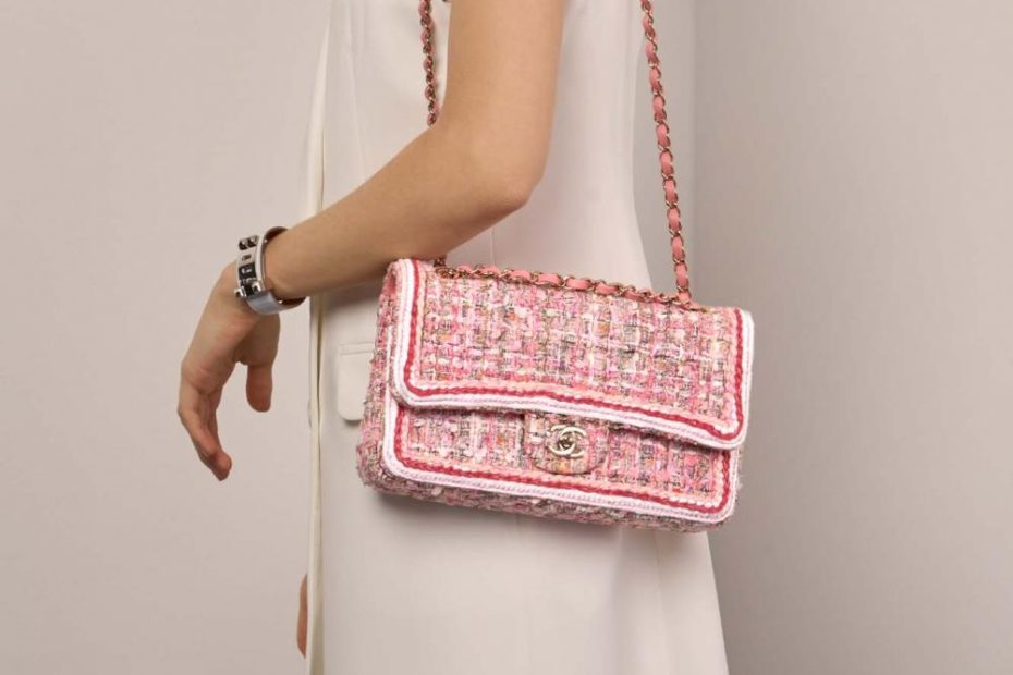 Chanel Timeless Medium Tweed Pink | Saclàb