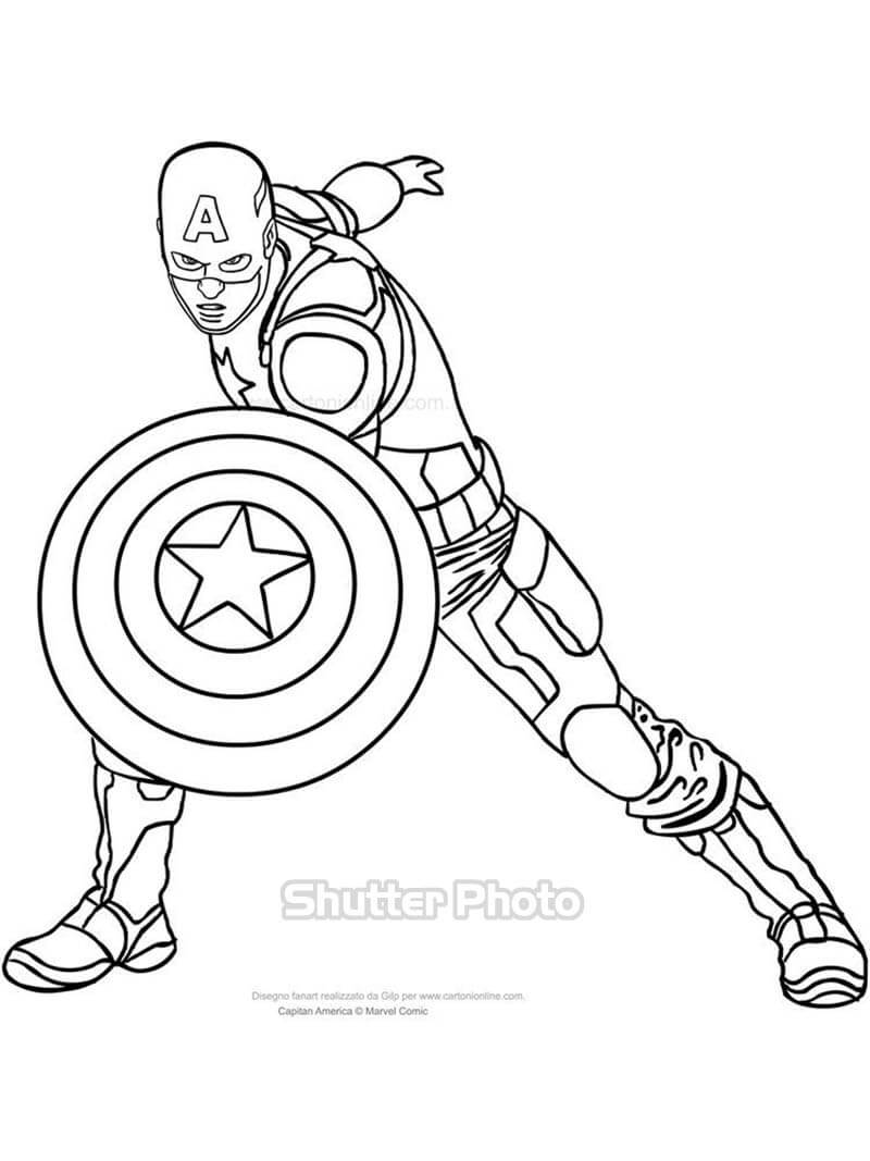 147+ Tranh Tô Màu Captain America Siêu Ngầu Dễ Tải Dễ In Update 2023