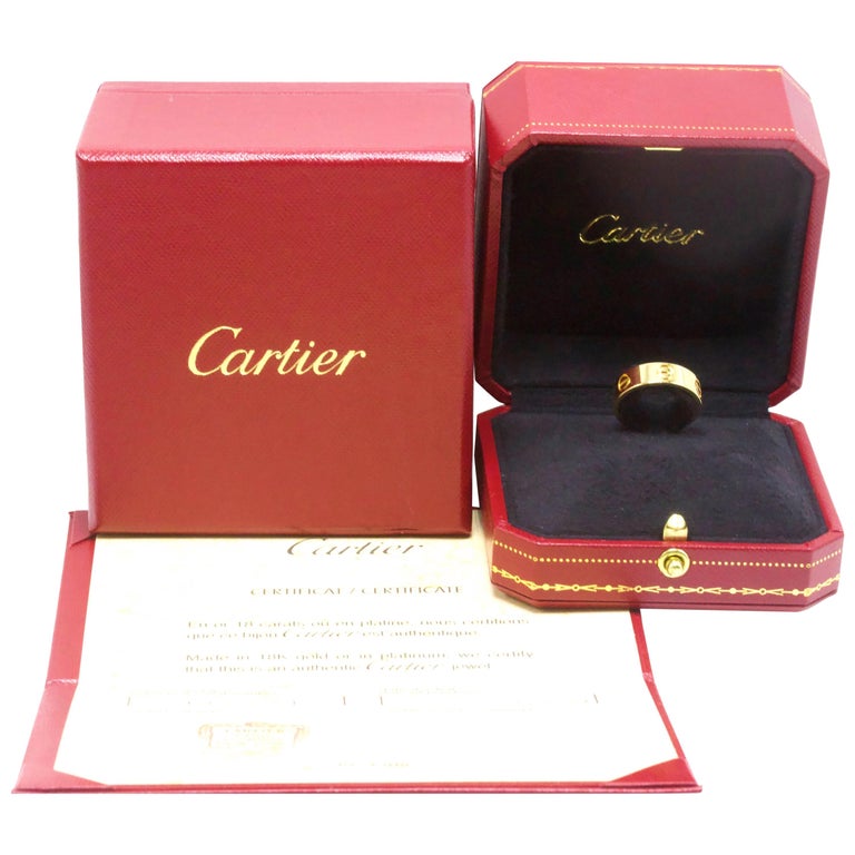 Cartier Love 18 Karat Yellow Gold Ring Full Set Coa Box Receipt At 1Stdibs  | Cartier Receipt, Cartier Invoice, Cartier Ring Box