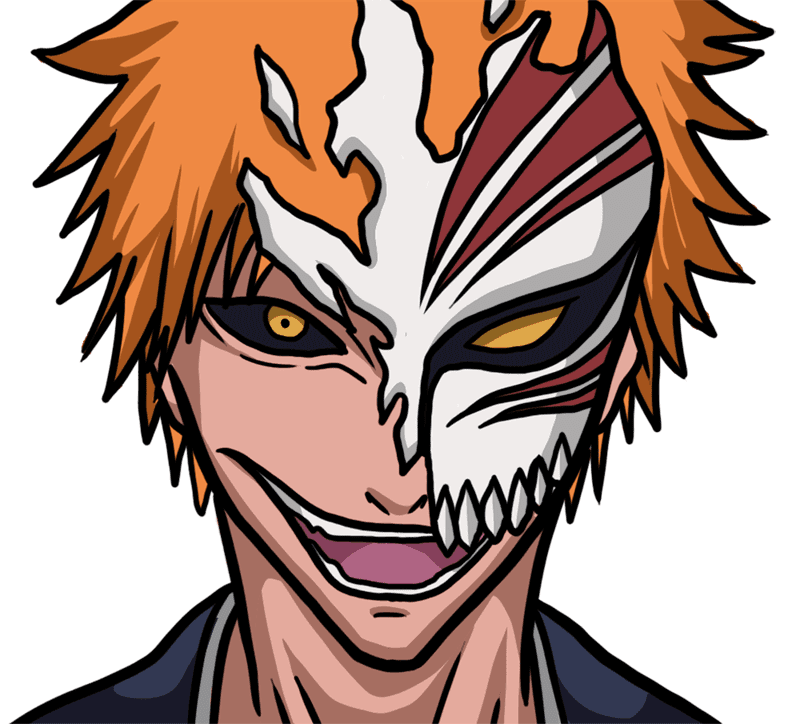 Learn How To Draw Ichigo Mask – Bleach Characters | Anime, Bleach, Mặt Nạ