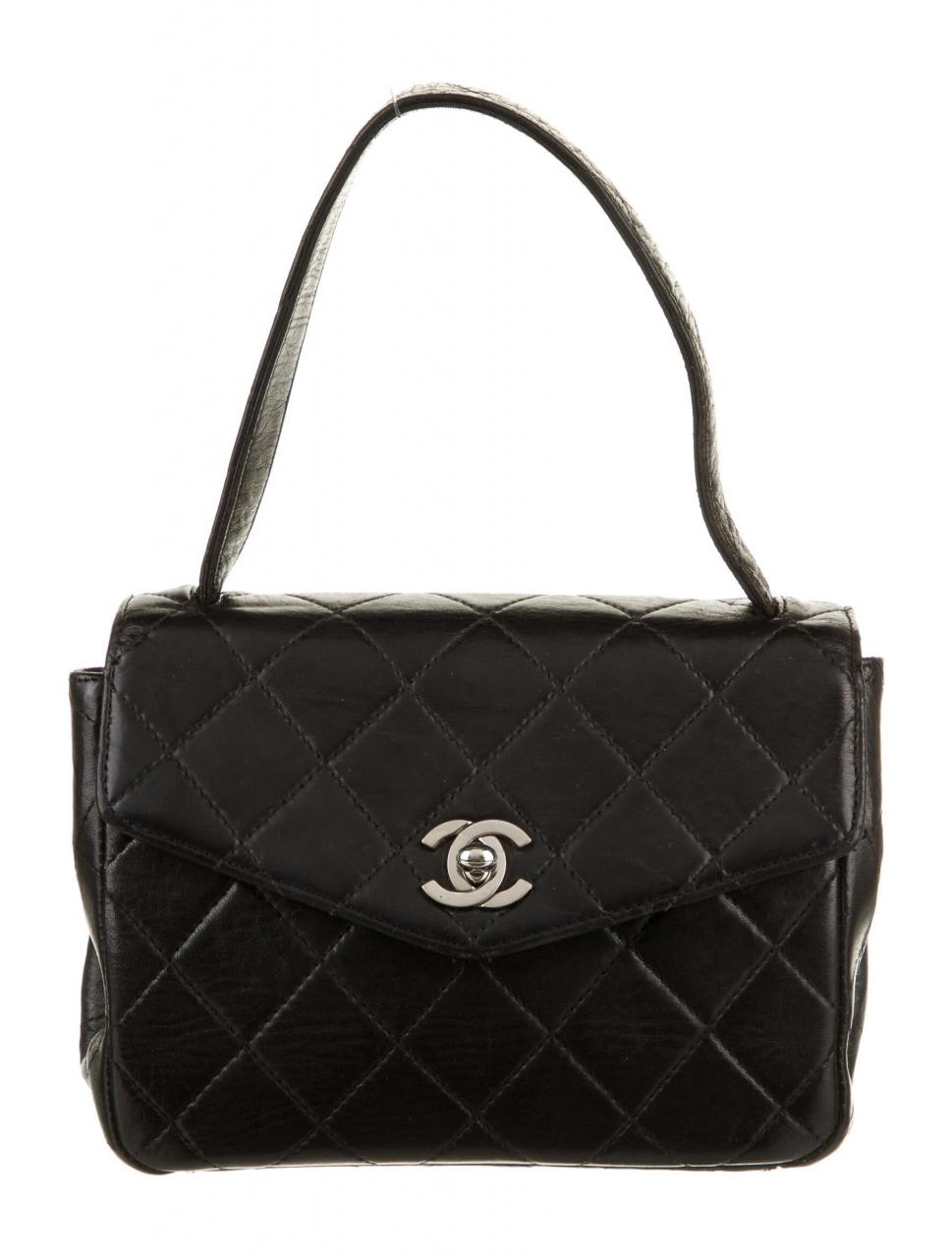 Chanel Mini Kelly Flap Bag - Black Handle Bags, Handbags - Cha588161 | The  Realreal