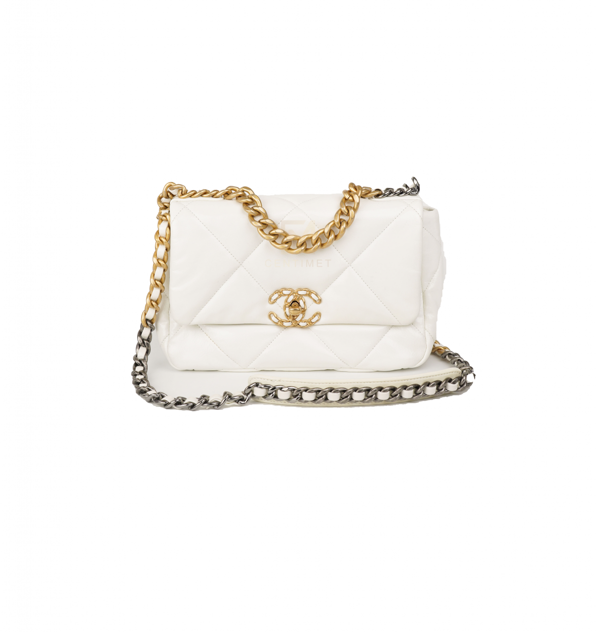 Túi Chanel 19 Flap Bag White Like New - Centimet.Vn