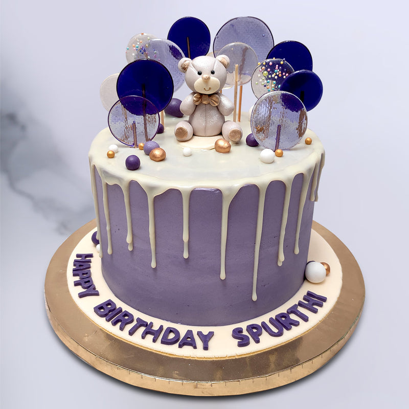 Teddy Bear With Lollipop Cake | Kids Birthday Cake | Order Custom Cakes In  Bangalore‌ – Liliyum Patisserie & Cafe