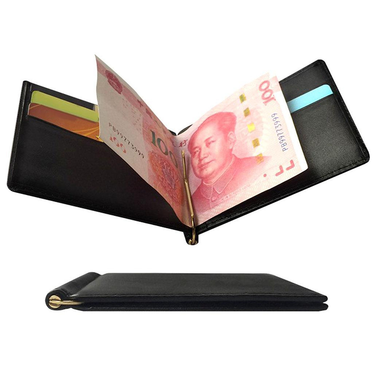 Simple Metal Money Clip Wallets Men Slim Rfid Blocking Card Holder  Minimalist Bifold