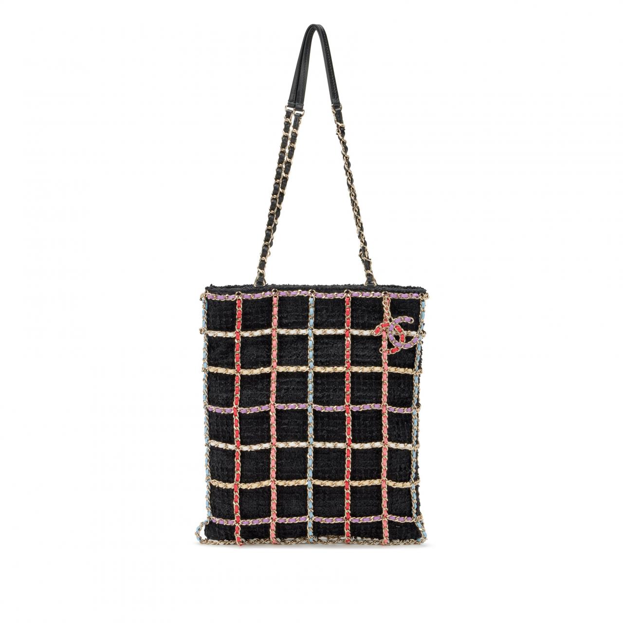 Chanel Black Tweed And Rainbow Leather Chain Large Shopping Tote Gold  Hardware, 2022 Available For Immediate Sale At Sotheby'S