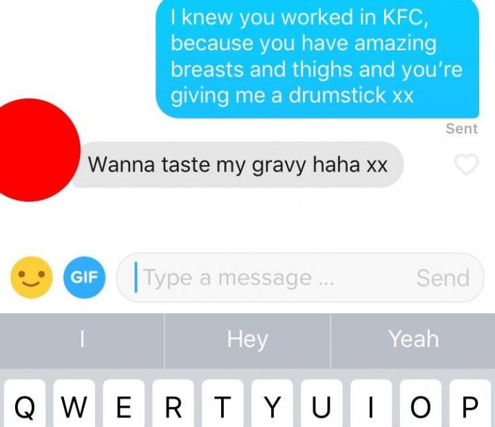 Kfc Worker Pick Up Line - With Good Reply : R/Tinder