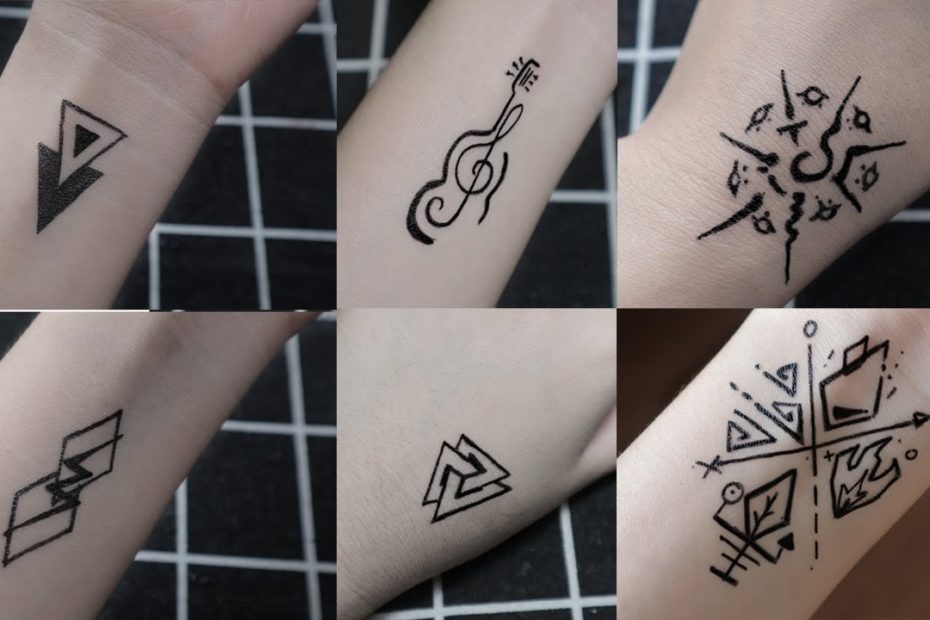How To Make A Mini Tattoo At Home With Pen- Tự Vẽ Hình Xăm Bằng Bút Bi Đơn  Giản Mà Đẹp - Youtube