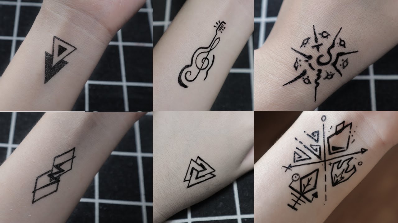 How To Make A Mini Tattoo At Home With Pen- Tự Vẽ Hình Xăm Bằng Bút Bi Đơn  Giản Mà Đẹp - Youtube