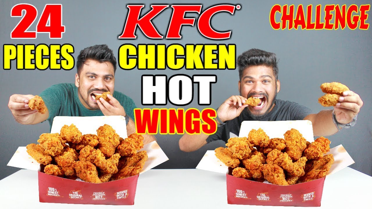 24 Kfc Chicken Hot Wings Challenge | Kfc Hot & Crispy Chicken Wings | Food  Challenge India(Ep-66) - Youtube