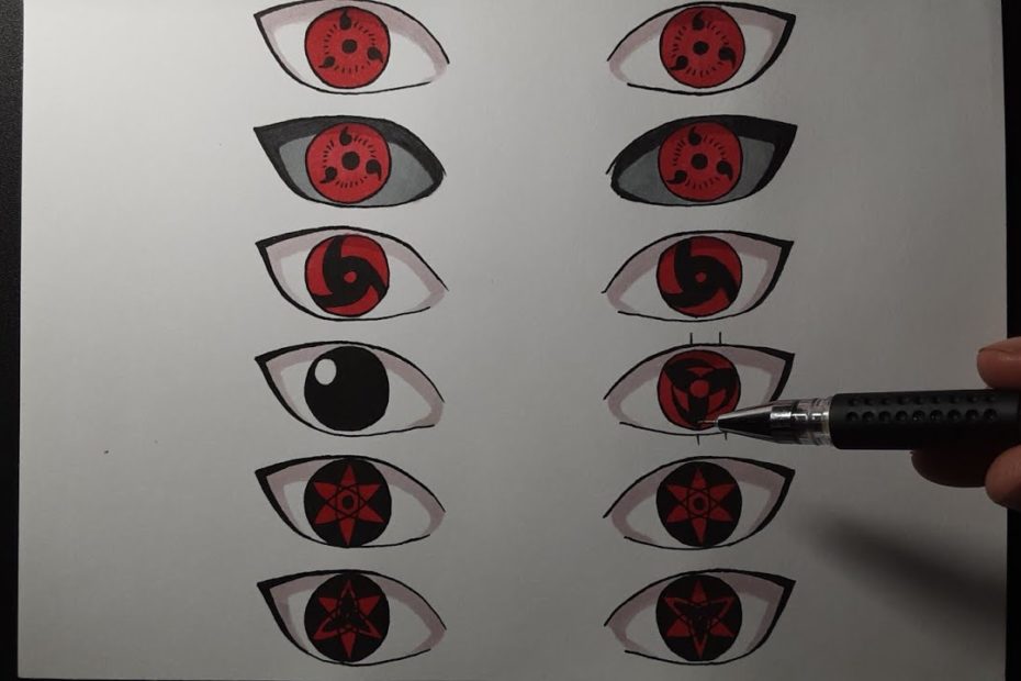 How To Draw Sharingan Eye - Naruto - Youtube