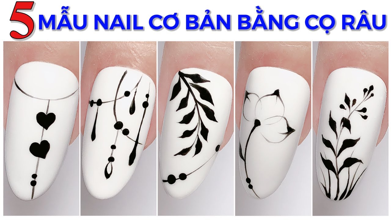 Top 5 Easy Nail Art With Liner Brush - Youtube