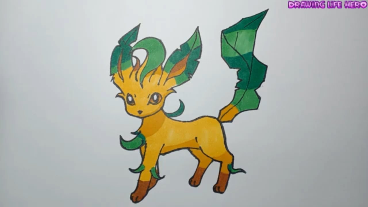Cách Vẽ Pokemon Hệ Cỏ Leafeon Thật Xinh Đẹp - Youtube