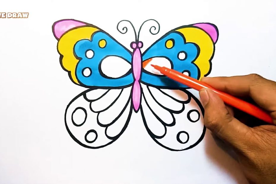 Cách Vẽ Con Bướm - Vẽ Tranh Con Bướm - Vẽ Chú Bướm - How To Draw A  Butterfly - Duy Hiếu - Youtube