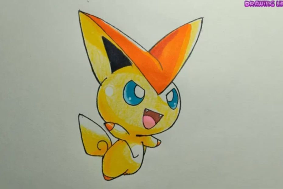 Cách Vẽ Pokemon Huyền Thoại Victini Siêu Cute Và Dễ Thương - Youtube