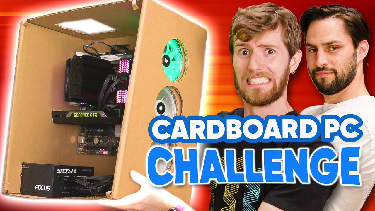 Cardboard Diy Pc Case Building Challenge! - Youtube