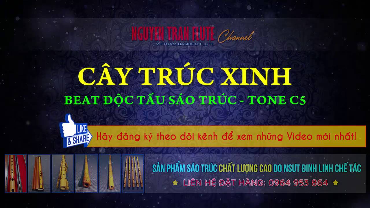 Beat - Cây Trúc Xinh - Beat Sáo Trúc Tone C5 - Bản Chuẩn - Hay Nhất -  Youtube