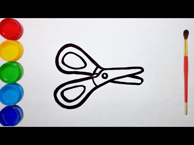 Vẽ Cây Kéo - Tô Màu Cây Kéo - Cách Vẽ Cây Kéo - How To Draw Scissors - Hướng  Dẫn Vẽ Đơn Giản - Youtube
