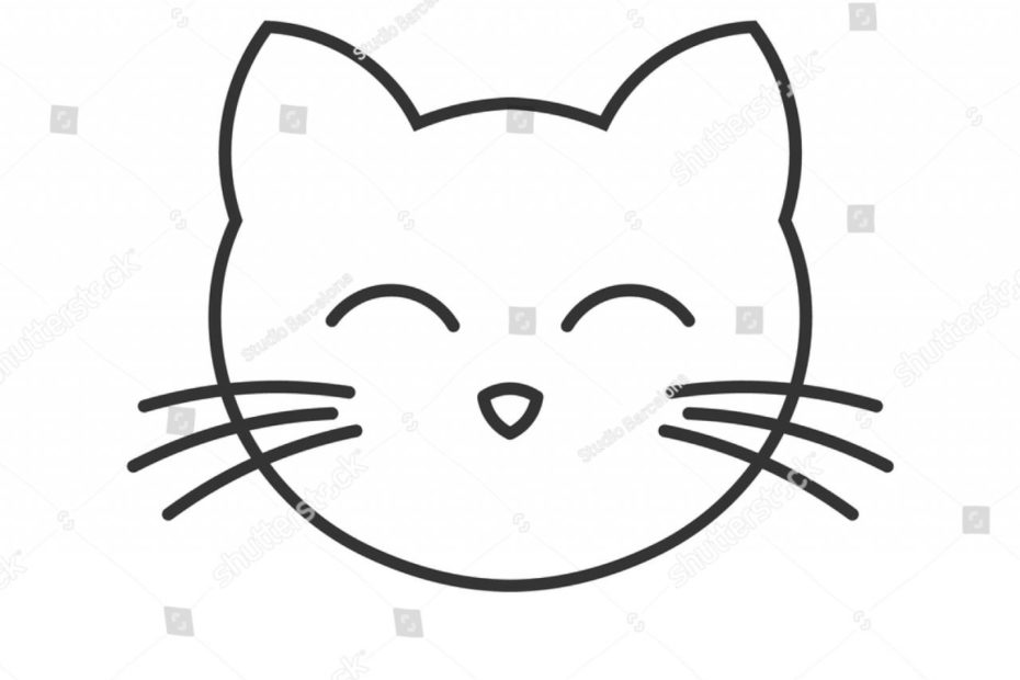 Cute Cat Face Line Icon Vector Stock Vector (Royalty Free) 1723709977 |  Shutterstock