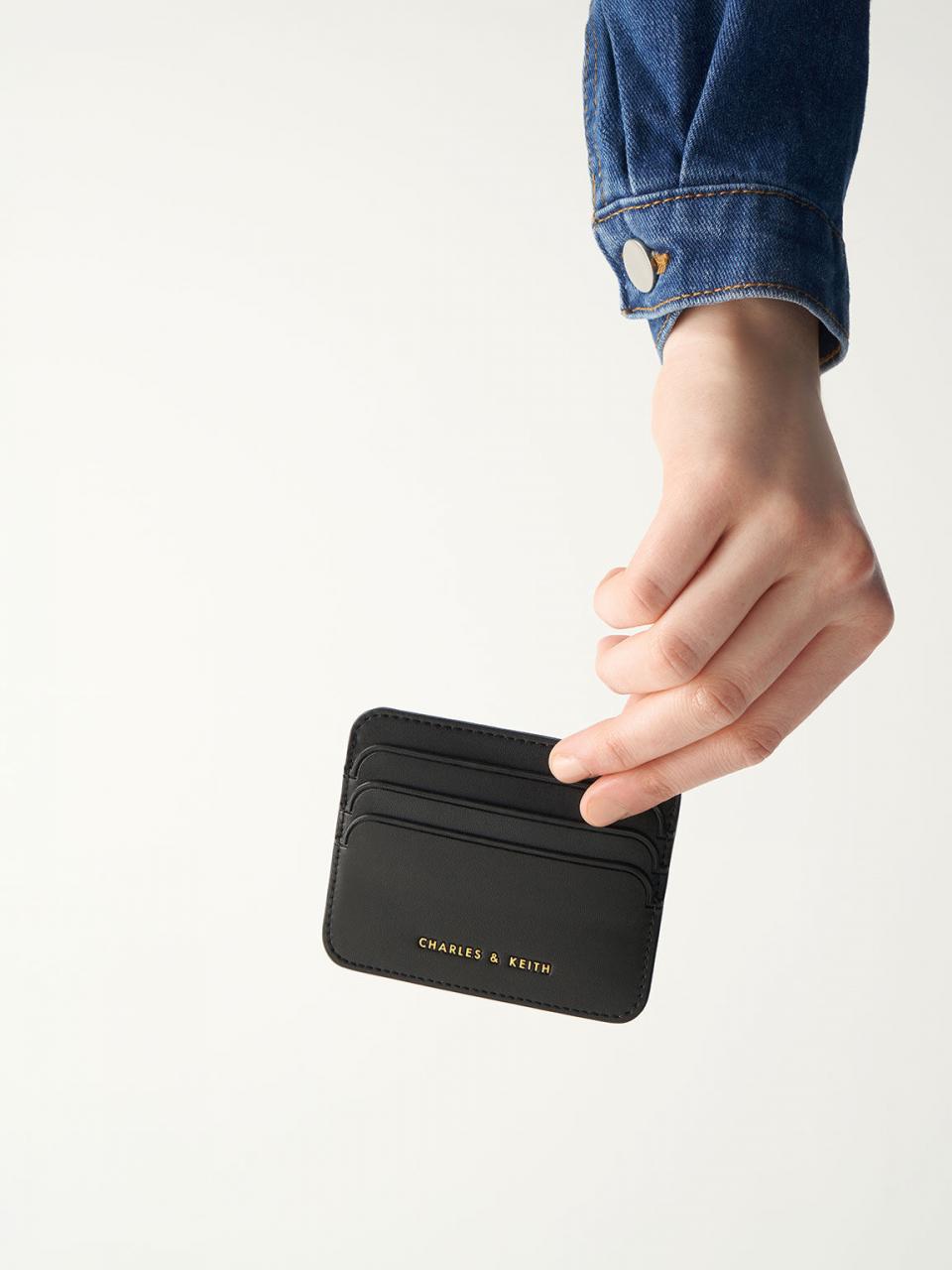 Ví Đựng Thẻ Charles & Keith Multi-Slot Card Holder Black Ck6-50770538-2 Màu  Đen