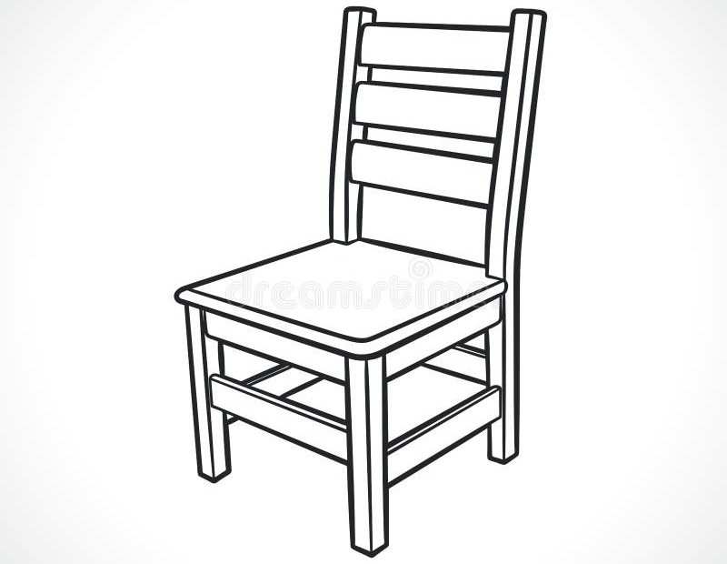 Wooden Chair Black White Cartoon Stock Illustrations – 716 Wooden Chair  Black White Cartoon Stock Illustrations, Vectors & Clipart - Dreamstime